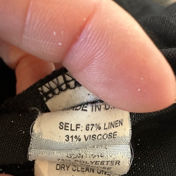 Tory Burch Wide Leg Black Linen Pants - Picture 11 of 11